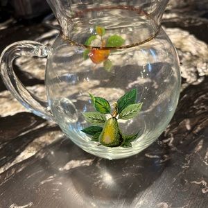 Glass pitcher with 6 glasses